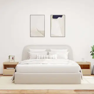 Nachttische Mit Led-leuchten 2 Stk. Sonoma Eiche 50x40x45 Cm - Vidaxl