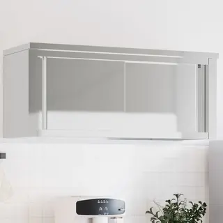 Küchen-wandschrank Mit Schiebetüren Edelstahl Vidaxl