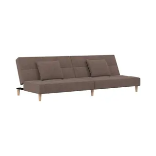 VidaXL Schlafsofa 2-Sitzer Mit 2 Kissen Taupe Stoff