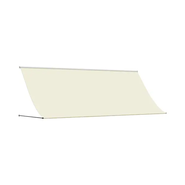 VidaXL Markise Einziehbar Creme 400x150 Cm Stoff Und Stahl thumbnail
