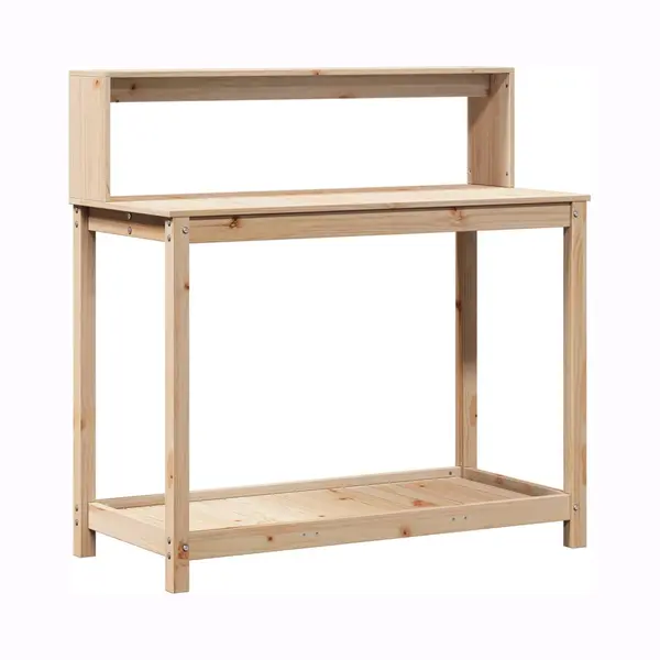 VidaXL Pflanztisch Mit Ablagen 108x50x109, 5 Cm Massivholz Kiefer thumbnail