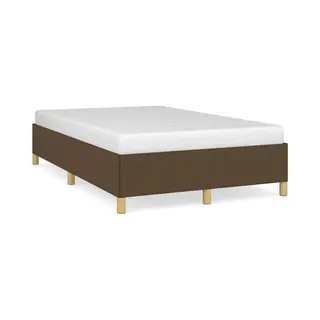 Bettgestell Ohne Matratze Dunkelbraun 120x190 Cm Stoff Vidaxl