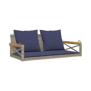 VidaXL 368159 tuinbank Rotan, Staal, Acaciahout
