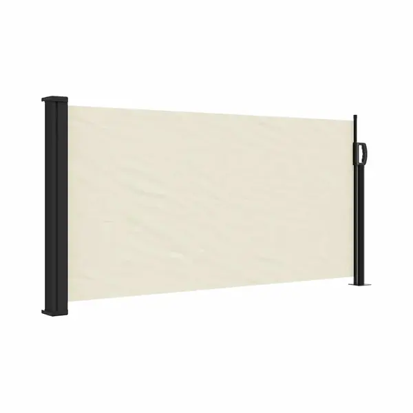 VidaXL Retractable Side Awning, Outdoor Privacy Screen For Garden Balcony Terrace Patio Yard, Waterproof Sunshade, Cream 100x500 Cm thumbnail