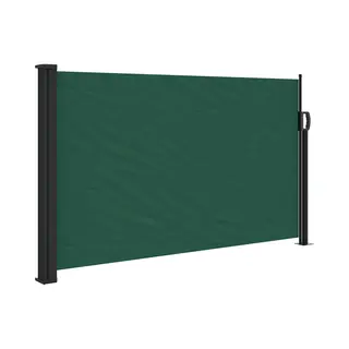VidaXL Retractable Side Awning - Outdoor Privacy Screen - Dark Green 120x500 Cm - Water And Uv - Easy Installation - Backyards, Patios, Balconies,