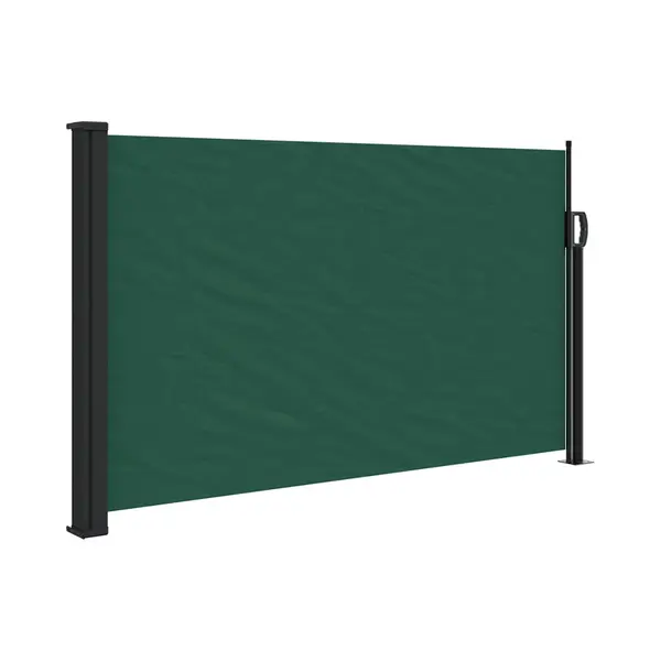 VidaXL Retractable Side Awning - Outdoor Privacy Screen - Dark Green 120x500 Cm - Water And Uv - Easy Installation - Backyards, Patios, Balconies, thumbnail