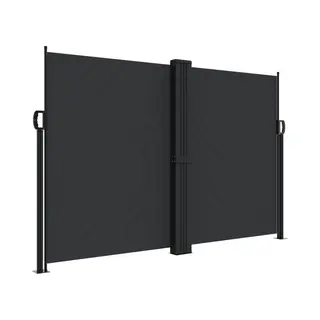 Seitenmarkise Ausziehbar Schwarz 160x600 Cm - Vidaxl
