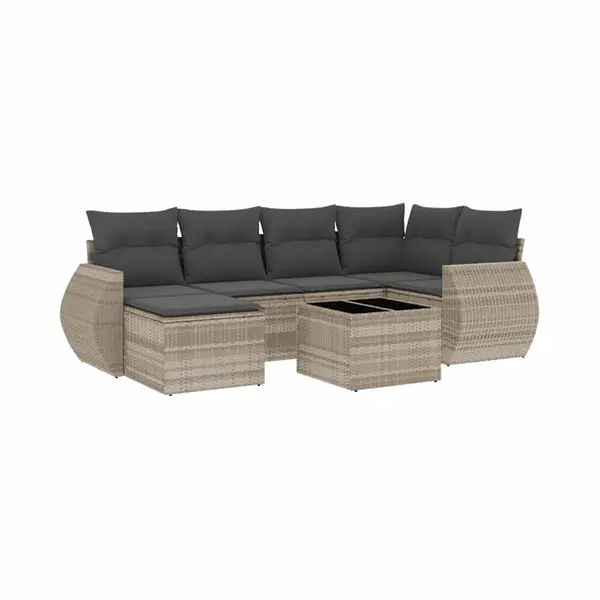 VidaXL 3221671 Gartenbank Rattan, Gehärtetes Glas thumbnail