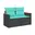 Zwart en blauw