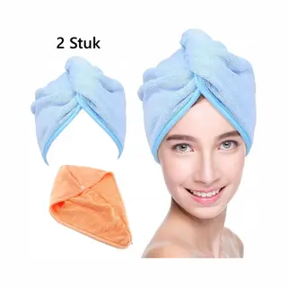Cheaperito 2x Microvezel Haarhanddoek – Sneldrogende Hoofddoek Met Knoopsluiting | Lichtgewicht & Superabsorberend | Kleur Willekeurig