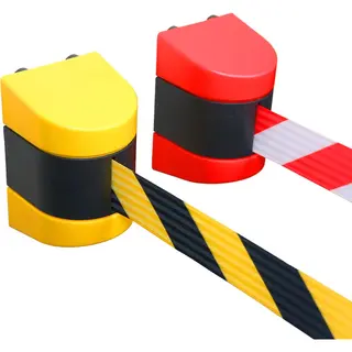 JekaShop Magnetische Spoel Met Afzetlint - Geel & Zwart - 1000 Cm X - - Acrylonitrile Butadiene Styrene (Abs) - - Voor Binnen & Buiten