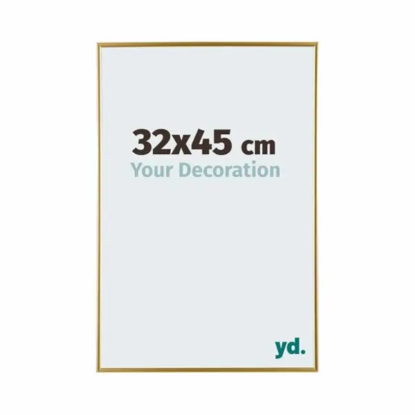 yd. Your Decoration - Picture Frame 32x45 Cm - Gold - Decorative Wall Frame In Plastic With Antireflection - Frame 32x45 - Evry thumbnail