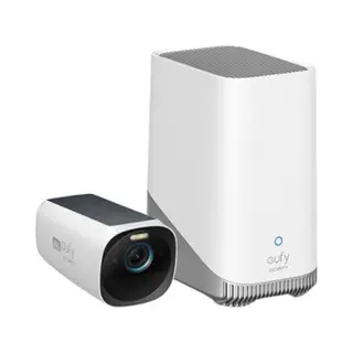 Eufy Security - EufyCam 3 Set Met 1 Camera's - Wit En Zwart, 4K Draadloos Beveiligingscamerasysteem Met Geïntegreerd Zonnepaneel - Ai