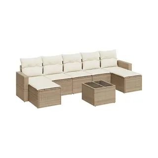 VidaXL 3251675 Gartenbank Rattan, Stahl