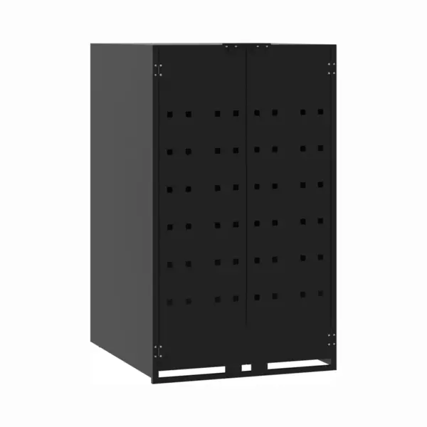 Mülltonnenbox Für 1 Tonne Schwarz 69x79x117 Cm Stahl - Vidaxl thumbnail