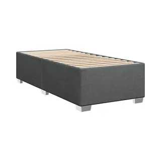 VidaXL Bettgestell, Bett Mit Bettfüße Lattenrost, Polsterbett Für Schlafzimmer, Einzelbett Bettrahmen, Modern, Dunkelgrau 80x200cm Stoff