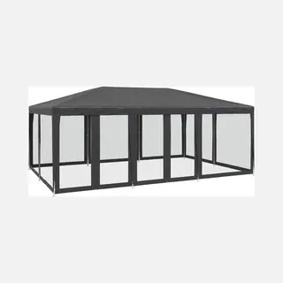 Vidaxl Partyzelt Mit 10 Mesh-seitenteilen Anthrazit 6x4 M Hdpe