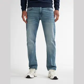 Petrol Industries - Heren Straight Fit Jeans Starling Kalispell - 50% Organic Cotton - Vintage Wash - Blauw - Maat W29L34