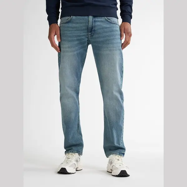 Petrol Industries - Heren Straight Fit Jeans Starling Kalispell - 50% Organic Cotton - Vintage Wash - Blauw - Maat W29L34 thumbnail