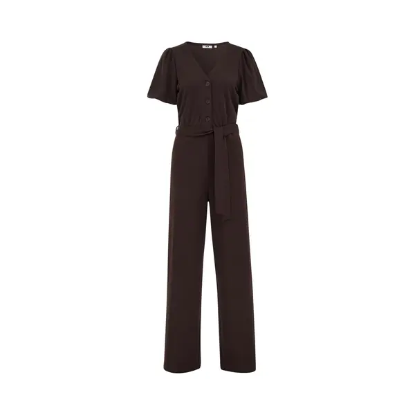 We Fashion Jumpsuit Donkerbruin thumbnail