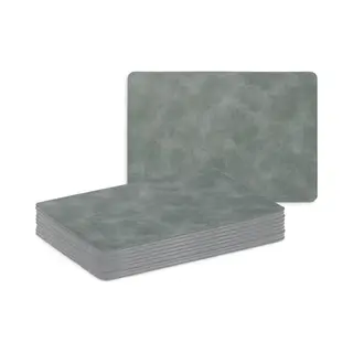 Zeller Placemats - 10x - Lederlook - Grijs - 42 X 30 Cm - Tafel Dekken - Onderleggers