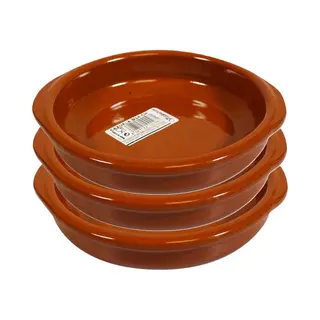 Concorde Tapas Bakjes/schaaltjes Alicante - 3x - Met Handvatten - 16 Cm - Tapas Serveer/borden/oven Schalen