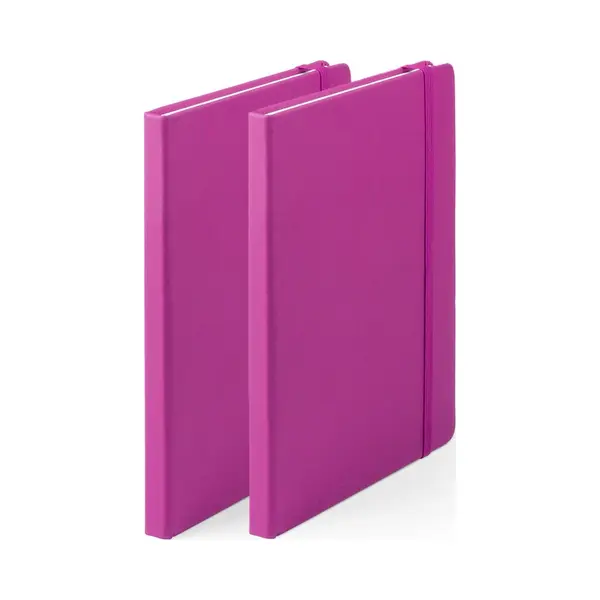 Notitieboekje - 2x - Met Elastiek - A5 - Roze - 100 Paginas - Opschrijfboekjes - Lue Schriften thumbnail