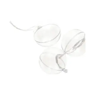 Gerimport Diy Kerstballen - 12x St - D6 Cm - Doe Het Zelf Hobby Kerstballen - Transparant