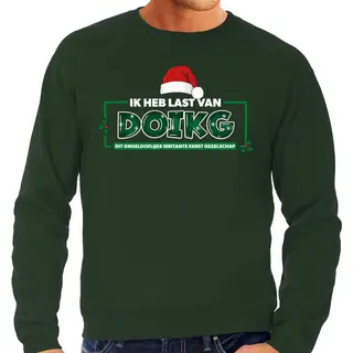 Bellatio Decorations Foute Kersttrui Voor Heren - Ik Heb Last Van Doikg - Groen - Hilarisch S