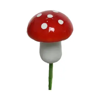 Decoris Paddenstoelen Stekers - 15x St - 2.5 Cm - Kerststukje Decoratie