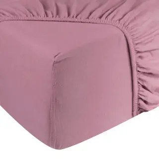 DoubleDry Spannbettlaken Jersey 180x200cm - 100% Baumwolle - Spannbetttuch - 28cm Steg - Rosa