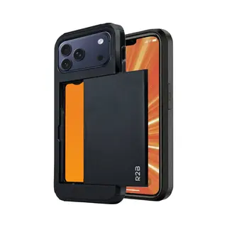 R2B IPhone 17 Pro Hülle Mit Kartenfach, Schutzhülle Für IPhone 17 Pro, Inklusive Displayschutz, Stoßfest Mit Kartenhalter, Ultra Dünn, Wallet