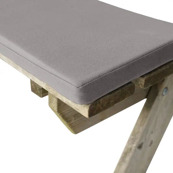 LuLu wonen LuLu Luxe Picknickbank Kussen - 200x24 Cm - 1 Stuk - Waterafstotend Tuinkussen - Zand / Taupe - 4cm Dik - Met Bevestigingsbanden. thumbnail