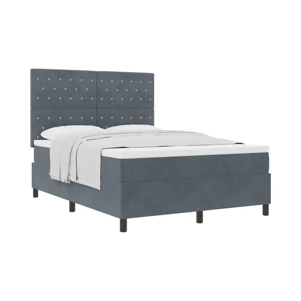 Boxspringbett Mit Matratze Dunkelgrau 160 X 200 Cm Samt Vidaxl thumbnail