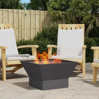 VidaXL Feuerstelle Schwarz 60 X 60 X 35 Cm Stahl