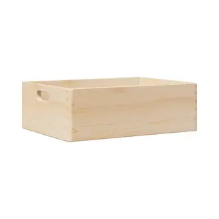 Holzkiste Mit Griffen 40x30x13 Cm Massivholz Kiefer Vidaxl