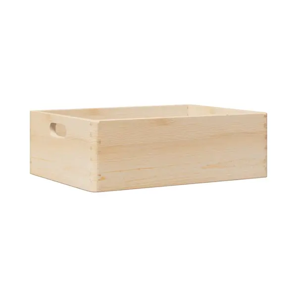Holzkiste Mit Griffen 40x30x13 Cm Massivholz Kiefer Vidaxl thumbnail