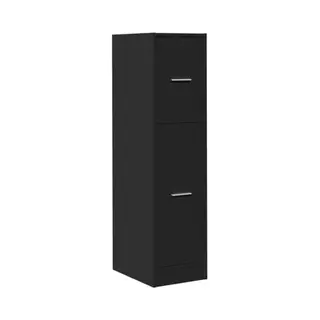 Apothekerschrank Schwarz 30x41x118 Cm Holzwerkstoff - Vidaxl