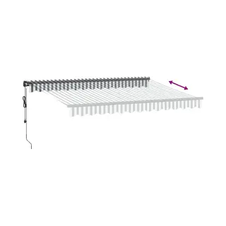 Markise Automatisch Anthrazit Und Weiß 350x250 Cm Vidaxl