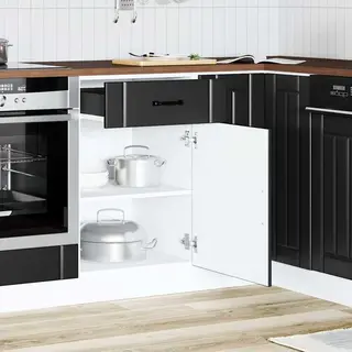 Küchen-unterschrank Lucca Schwarz Holzwerkstoff - Vidaxl