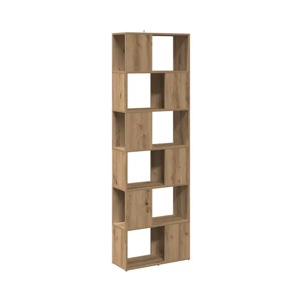 VidaXL Bücherregal/Raumteiler Artisan-Eiche 60x24x186 Cm, Bücherschrank, Standregal, Büroregal, Raumteiler, Aktenregal, Aufbewahrungsregal thumbnail