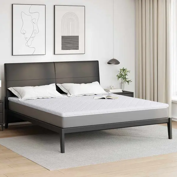 VidaXL Kokos Topper Wit 180 X 200 Cm Jacquard Stof thumbnail