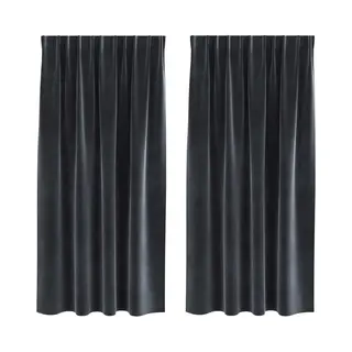 Vorhänge Mit Vorhängen 2 Pcs Dunkelgrau 140 X 175 Cm Samt Vidaxl
