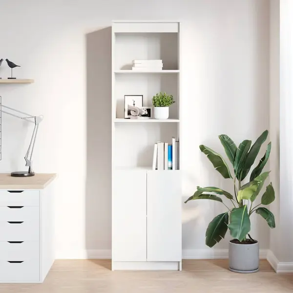 Highboard Weiß 50x35x180 Cm Holzwerkstoff Vidaxl thumbnail
