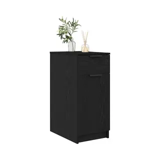 VidaXL Kantoor Kast Zwart Eiken 33 X 50 X 75 Cm Bewerkt Hout