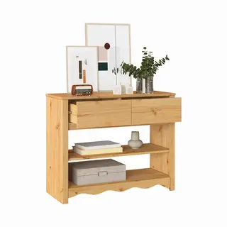 Konsolentisch Drammen Eiche 89, 5 X 37 X 73 Cm Massivholz Kiefer Vidaxl