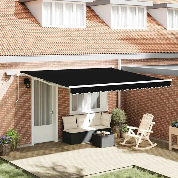 Einziehbare Markise With 400 × 300 Cm Schwarz Vidaxl thumbnail