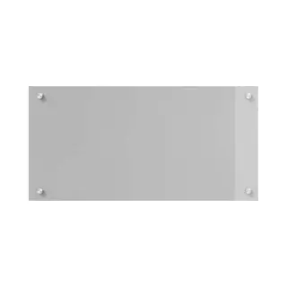VidaXL Kitchen Backsplash Light Grey 80 X 40 X 0.6 Cm Tempered Glass, Modern Kitchen Backsplash, Durable Tempered Glass, Rectangular Splash Guard,