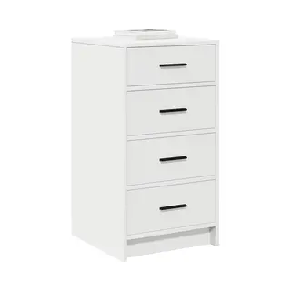 VidaXL Sideboard Mit Schubladen Weiß 40 X 41 X 75 Cm Holzwerkstoff, Wohnzimmer, Rechteckiger Sideboard, Schicke Aufbewahrung, Robuster Innenregal,