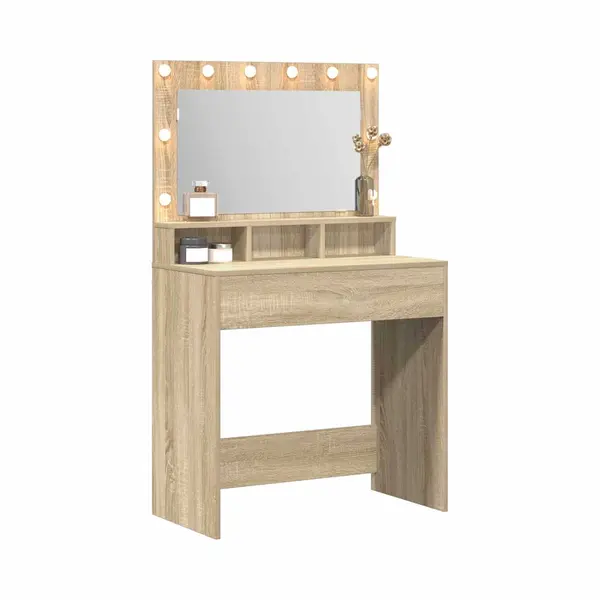 VidaXL Schminktisch Sonoma-Eiche 75, 5 X 41 X 135 Cm Holzwerkstoff thumbnail